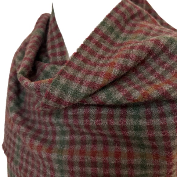 Saks Fifth Avenue Vintage Wool Plaid Scarf - - Picture 5 of 9